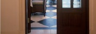 Hotel Design with diverse Marbles - Dorint Hotel - Lining of the entrance arc in limestone.jpg
